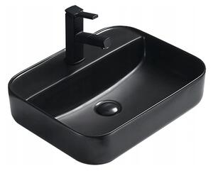 Mexen Alba umivaonik nadogradni 50 x 40 cm, crni mat - 21955085