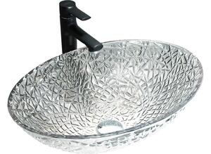 Mexen Goa stakleni nadgradni umivaonik 50 x 36 cm, proziran - 24085000