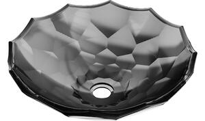 Mexen Inga stakleni umivaonik iznad pulta 44 x 44 cm, crni - 24074470