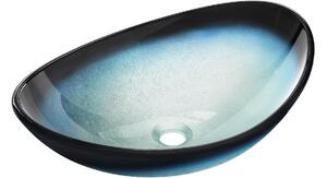 Mexen Sonia stakleni umivaonik za na pult 54 x 37 cm, plavi - 24145447