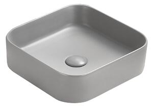 Mexen Vena umivaonik nasadni 37 x 37 cm, svijetlo sivi mat - 22193761