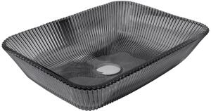 Mexen Tiva stakleni nadgradni umivaonik 46 x 33 cm, crni - 24184670