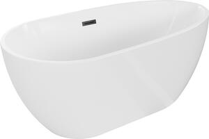 Mexen Eos samostojeća kada 150 x 75 cm, bijela, crni preljev - 52471507500-70