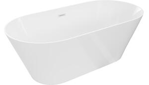 Mexen Luna Slim samostojeća kada 170 x 75 cm, bijela, bijeli preljev - 52041707500-20