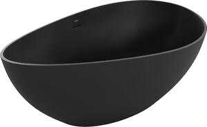 Mexen Parma samostojeća kada od konglomerata 160 x 95 cm, crna mat - 57231609570