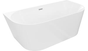 Mexen Oval Slim samostojeća kada uz zid 170 x 80 cm, bijela, preljev krom - 52661708000-01