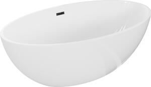 Mexen Nike samostojeća kada 175 x 100 cm, bijela, preljev crni - 54071751000-70
