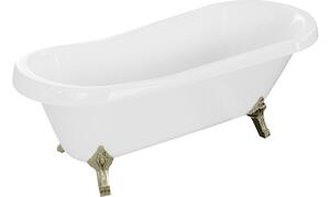 Mexen Retro samostojeća kada 170 x 75 cm, bijela, zlatne noge - 53251707500-50