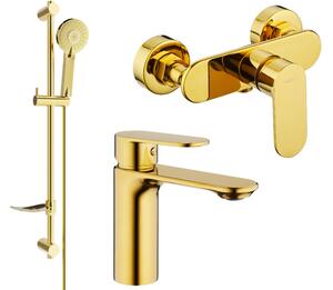 Mexen Milo DF40 set za tuširanje, zlatni - 71304DF40-50
