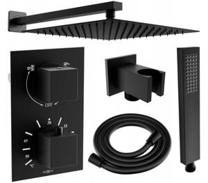 Mexen Cube DR02 podžbukni tuš set s kišnim tušem 30 cm, crni - 77502DR0230-70