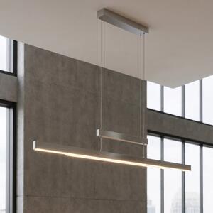 Trio Lighting Trajan LED viseća svjetiljka, 2700-5000K, mat nikal, prigušiva, Sivo, Dnevni boravak/blagovaonica, Metal