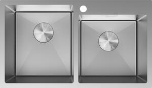 Mexen Xorin čelični sudoper s dvije komore 780 x 450 mm, inox - 6441782000-01