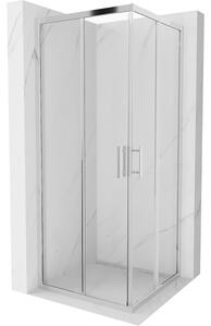 Mexen Rio četvrtasta tuš kabina 80 x 80 cm, prozirna, krom - 860-080-080-01-00