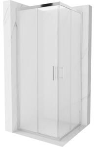 Mexen Rio kvadratna tuš kabina 80 x 80 cm, mraz, krom - 860-080-080-01-30