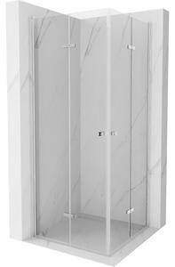 Mexen Lima Duo sklopiva tuš kabina 90 x 90 cm, prozirna, krom - 856-090-090-02-00