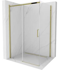 Mexen Omega klizna tuš kabina 120 x 80 cm, prozirna, zlatna - 825-120-080-50-00