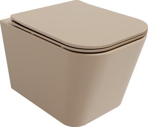 Mexen Teo WC školjka Rimless s daskom sa sporim spuštanjem slim, duroplast, cappuccino mat - 30854064