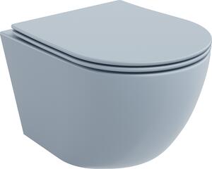 Mexen Lena WC školjka Rimless s mekanim, tankim Duroplast sjedalom, sivo-plavo mat - 30224069