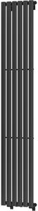 Mexen Oregon dekorativni radijator 1800 x 360 mm, 604 W, crni - W202-1800-350-00-70