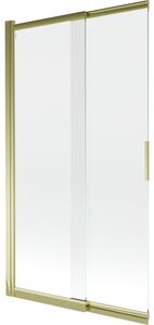 Mexen Fox klizni paravan za kadu s 2 krila, klizni 100 x 150 cm, proziran, zlatni - 891-100-002-50-00