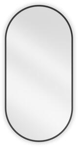Mexen Loft ovalno kupaonsko ogledalo 90 x 45 cm, crni okvir - 9851-090-045-000-70