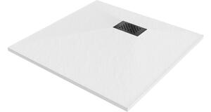 Mexen Hugo kvadratna tuš kada SMC 80 x 80 cm, bijela, crna maska - 42108080-B