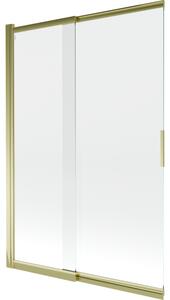 Mexen Fox klizni paravan za kadu s 2 krila, klizni, 120 x 150 cm, proziran, zlatni - 891-120-002-50-00