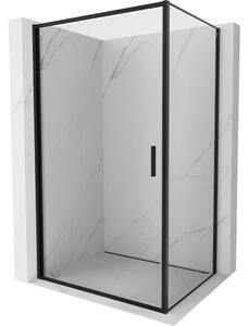 Mexen Exo okretna tuš kabina 100 x 90 cm, prozirna, crna - 817-100-090-70-00