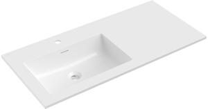 Mexen Otis umivaonik ugrađen u radnu plohu lijevi 101 x 46,5 cm, bijeli sjaj - 25181000L