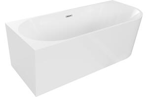 Mexen Mia samostojeća kutna lijeva kada 140 x 75 cm, bijela, preljev krom - 52691407500L-01