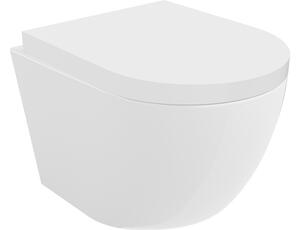 Mexen Lena WC školjka Rimless Tornado s tvrdim, usporavajućim daskom, duroplast, bijeli sjaj - 30220200T
