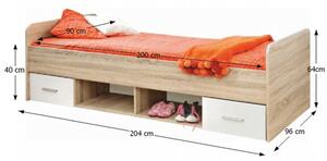 Zondo Jednostruki krevet 90 cm Ericus Tip 04 Bijela . 779573