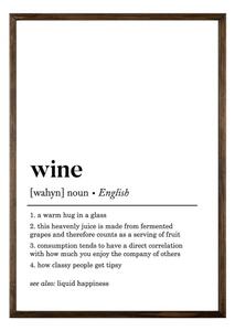 Plakat 50x70 cm Wine - Wallity
