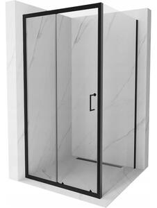 Mexen Apia klizna tuš kabina 90 x 90 cm, prozirna, crna - 840-090-090-70-00