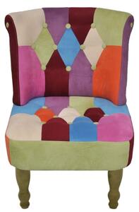 VidaXL Francuska fotelja od tkanine s patchwork dizajnom