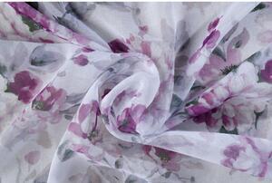 Bijelo-ljubičasta prozirna zavjesa 300x260 cm Elsa – Mendola Fabrics