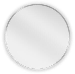 Mexen Loft okruglo ogledalo za kupaonicu 40 cm, inox okvir - 9850-040-040-000-10