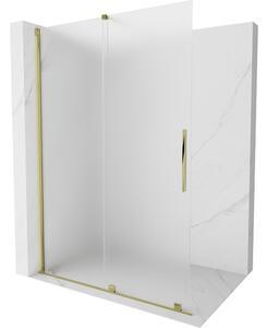 Mexen Velar Klizna tuš-stijena Walk-in 130 x 200 cm, mraz 8 mm, zlatna - 871-130-000-33-50