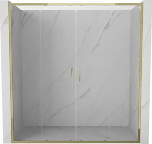 Mexen Exo dvostruka klizna tuš vrata 170 cm, prozirna, zlatna - 8152-170-000-50-00
