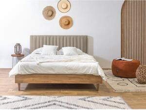 Bež/u prirodnoj boji bračni krevet s podnicom 180x200 cm Oceane – Bobochic Paris