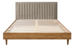 Bež/u prirodnoj boji bračni krevet s podnicom 160x200 cm Oceane – Bobochic Paris