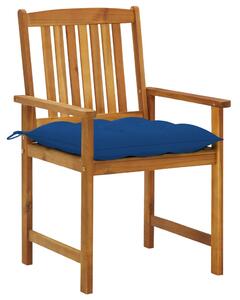 VidaXL Vrtne stolice s jastucima 2 kom od masivnog drva bagrema