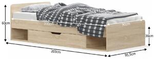 Zondo Jednostruki krevet 90 cm Thornham 1S/90 (s prostorom za odlaganje) . 808517