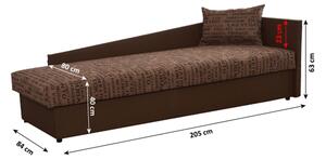 Zondo Jednostruki krevet (ležaj) 80 cm Jeannine (smeđa) (s prostorom za odlaganje) (D) . 808546