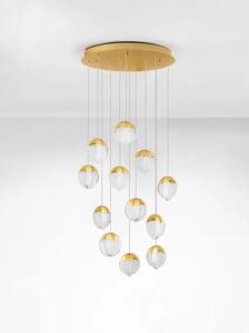 ALICIA LED LUSTER 12X ZLATNA 60W IP20 3000K TRIAC DIMABILNA NL9124125