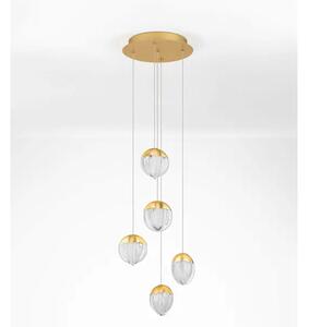 ALICIA LED LUSTER 5X ZLATNA 25W 3000K IP20 TRIAC DIMABILNA NL9124123