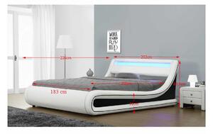 Zondo Bračni krevet 180 cm Milda (S podnicom, prostorom za odlaganje i LED) . 808749