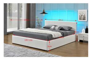 Zondo Bračni krevet 180 cm Jora (S podnicom, prostorom za odlaganje i LED) . 808745