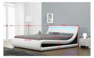 Zondo Bračni krevet 160 cm Milda (S podnicom, prostorom za odlaganje i LED) . 808748