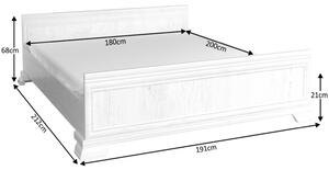 Zondo Bračni krevet 180 cm Kraz KLS2 (S podnicom) (sosna andersen) . 809058